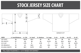 Jersey Sizing Chart Hockeytron Com