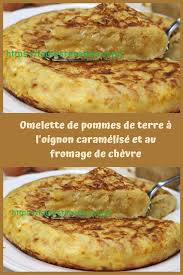 Omelette De Pommes De Terre A L Oignon Caramelise Et Au Fromage De Chevre Omelette Pomme De Terre Idee Recette Omelette