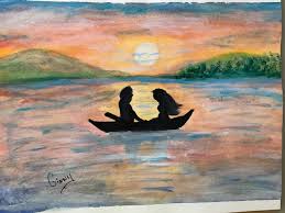You're going to finish with a very beautiful painting like the slump. Watercolor Sunset Canvas Paint Pick Paint Plus