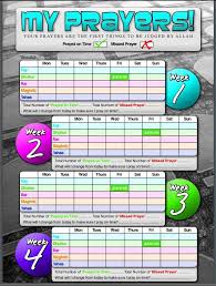 Prayer Chart Islam For Kids Ramadan Activities Salat Prayer