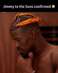 Jimmy Butler dyed his hair orange just days after rumors were saying he  wanted to go to the Phoenix Suns 😭