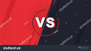 Versus Screen Fight Backgrounds Against Each Other Red Vs Dark Blue Backgrounds Fight Screen Blue Background Design Floral Invitations Template Flyer Design