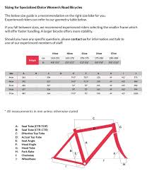 56 high quality specialized road size chart