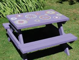 Pin By Karen Laidler On School Painted Picnic Tables Picnic Table Decor Kids Picnic Table