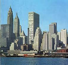 Lower Manhattan Skyscrapers From East River 1965 By Eralsoto Via Flickr Skyline Classic View New York Pictures