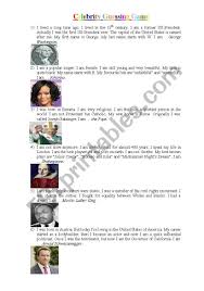 Try our last name generator or. Celebrity Guessing Game Esl Worksheet By Starlehrer