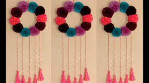 5 cara membuat hiasan dinding dari benang wol 1. Diy Cara Membuat Hiasan Kamar Dari Pom Pom Youtube