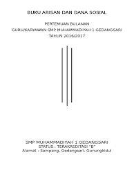 • melengkapi data anggaran bulanan. Buku Arisan Dan Dana Sosial