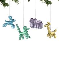 Jolly Balloon Animal Ornament Set Of Four Zulily Balloon Animals Animal Ornament Whimsical Christmas