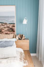 Home Tour 70s Brick Box Transformed Into A Modern Beach House We Are Scout Beach Style Bedroom Modern Beach House Beach House Interior