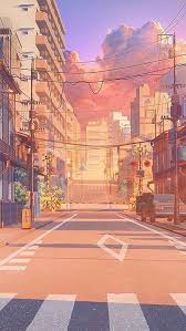 Hot Street In 2020 Anime Scenery Wallpaper Scenery Wallpaper Landscape Wallpaper