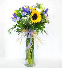 Family owned florist since 69 local delivery flowers Purple Rain Sunflowers With Purple Orchids And White Roses