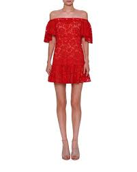Valentino Lace Off The Shoulder Mini Dress Metallic Red Red Dress Short Cocktail Dress Lace Red Lace Cocktail Dress