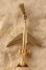 14kt Or Sterling Silver Boeing 727 Pendant Airplane Jewelry Silver Sterling Silver