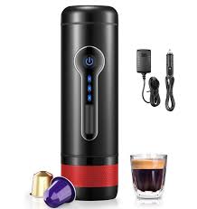 Takes up little counter space, makes acceptable coffee in a flash, compatible with reusable pods. Conqueco Portable Coffee Maker 12v Travel Espresso Machine 15 Bar Pressure One Button Operation With Rechargeable Battery Bpa Free For Camping Driving Home And Office Black Buy Online In Colombia At Desertcart Co
