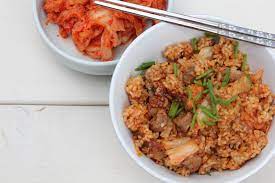 Korean Kimchi Fried Rice Bowl Hip Foodie Mom Recipe Fried Rice Kimchi Fried Rice Pork Recipes