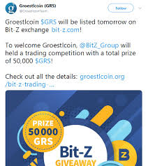 groestlcoin grs listing on bit z coindar
