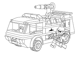Lego police coloring pages lego coloring pages coloring pages. Lego Firetruck With Fireman Coloring Page For Kids Printable Free Lego Duplo Lego Coloring Pages Lego Coloring Truck Coloring Pages