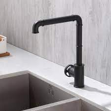 A popular interior design trend is to emulate the stripped down, unassuming charm of the factory or warehouse within the home. Industrial Style Black Kitchen Faucet Single Handle Sink Tap