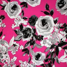 Large Gray Floral On Fuchsia Cotton Spandex Blend Knit Fabric Designer Overstock Score And Knitfix F Fabric Stores Online Indie Sewing Patterns Fabric Design