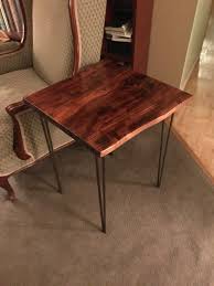Mesquite End Table With Steel Legs Table End Tables Decor