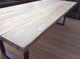 Designbois Table Blanche Et Bois Bois Ceruse Plateau Bois