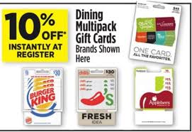 Get 40 piece nuggets & 2 large fries for $9.99. Expired Dollar General Save 10 On Chili S Applebee S Burger King Darden Multipack Gift Cards Gc Galore