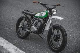 Yamaha Dt100 Scrambler By Revolt Cycles Custom Bikes Yamaha Cafe Racer Yamaha