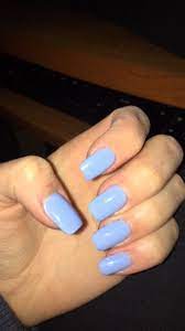 Acrylic Acrylics Blue Baby Blue Light Blue Nails Short Rounded Squares Light Blue Nails Winter Nails Acrylic Blue Acrylic Nails