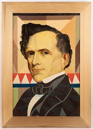 ORVILLE H. A. MILLS (AMERICAN, 1896-1984) HISTORICAL POLITICAL PORTRAIT OF  FRANKLIN PIERCE (1804-1869) sold at auction