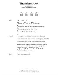 Ac Dc Thunderstruck Sheet Music And Printable Pdf Music Notes Sheet Music Notes Guitar Sheet Music Music Notes