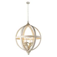 Farmhouse globe wooden cage single pendant light brown ceiling fixture kitchen. Aa Warehousingaa Warehousing Lz3225 4s Hercules 4 Light Chandelier In Wooden Globe Frame And Neutral Finish Dailymail