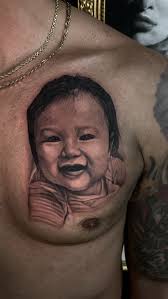 Portrait of his baby boy 🤎 , the link is in my bio for any inquiries ✨ ,  Gonna be posting about a giveaway for the holidays soon so stay tuned for  all that ! , •, •, •, •#blackandgrey , •#tattoos , ...