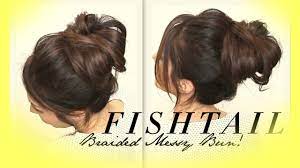 Voluminous Braided Messy Bun Tutorial Bun Hairstyles Messy Bun With Braid Messy Hairstyles