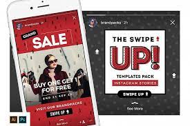 Swipe Up Instagram Stories Templates 185314 Flyers Design Bundles Instagram Story Template Instagram Story Promotional Design
