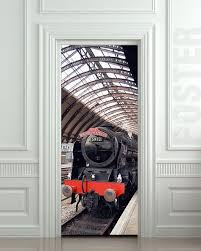 Door Sticker Hogwarts Express Train Harry Potter Mural By Wallnit 39 99 Door Stickers Mural Door Murals