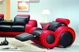 Red, leather sectional sofas : Modern Black And Red Leather Sofa Set Tos Lf 8804 Blackred Lther