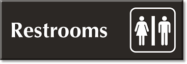 You never know what you've got until it's gone. Rest Rooms Engraved Sign With Male And Female Symbol Sku Se 1082