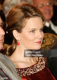 Queen Fabiola, Prince Philippe and Princess Mathilde from the Belgian...  News Photo