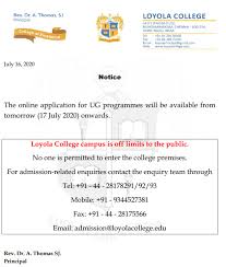 Check spelling or type a new query. Https Www Padasalai Net 2020 07 Loyola College Ug 2020 Admission Html