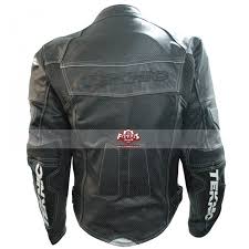 Teknic Mercury Motorcycle Black Leather Riding Jacket