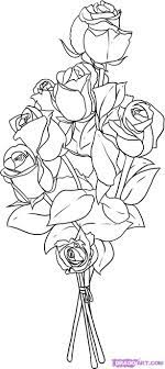 Rose Flower Pencil Drawing Gamla Pictures Rose Bouquet Drawings Rose Bouquet Sketch Flower Sketches Simple Flower Drawing Flower Drawing