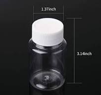 Lamoutor 80ML 18Pcs Clear Pill Bottle Plastic Medicine Reagent Chemical Containers with Caps - Empty for Liquid/Solid/Powder Medicine