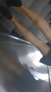 街射蓝裙小姐姐手扶梯