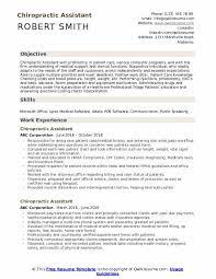 Chiropractic Assistant Resume Samples Qwikresume