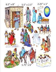 Clipart Birth Of Jesus Story With Pictures Play Figurines Storytelling Visuals Birth Of Jesus Felt Figures For Flannel Board Bible Stories Precut Felt Stories The Nativity Story Flannel Board Stories