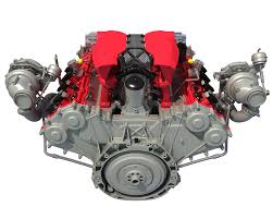 Turbocharged Engine 3d Model Ferrari Engineering V8 Engine