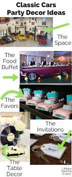 Classic Cars Of The 50s Party Ideas Ideaboard Inspirationboard Cars Party Vintage Car Party Classic Cars Birthday Party