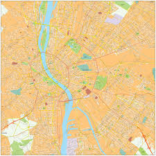 Map of budapest area hotels: Digital City Map Budapest 472 The World Of Maps Com
