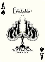 Ace Of Spades Card Black And White Kickstarter Bicycle Royal Wilderness Playing Cards By Brett Dudo Ace Card Playing Cards Design Playing Cards Art